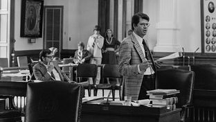 Texas Sen. Bil Meier during his 43 hour filibuster in 1977.