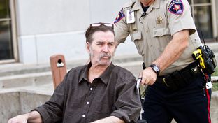 Mark Norwood exits the Tom Green County Courthouse after jury selection for his trial, Mar 18, 2013.