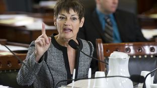 Sen. Donna Campbell, R-New Braunfels, gives a passionate response on SB 537 an abortion regulation bill in Senate Health & Human Services on March 19, 2013.