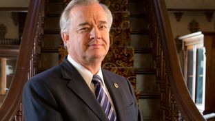 Chancellor of the Texas A&M University System, John Sharp, photographed at the System offices in Austin on March 14, 2013