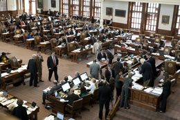 The crowded House floor during debate on SB 1 April 4, 2013.