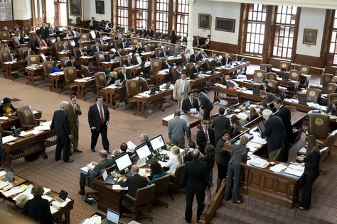 The crowded House floor during debate on SB 1 April 4, 2013.