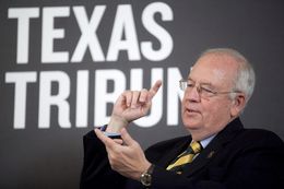 Evan Smith speaks with Ken Starr, President of Baylor University, at a TribLive event on April 29, 2013.