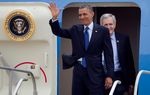 President Obama after landing in Austin on May 9, 2013.