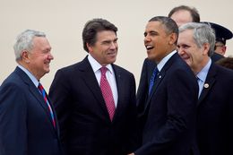 President Obama after landing in Austin on May 9, 2013.