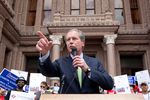 Lt. Gov. David Dewhurst at a charter school rally.
