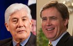 On the left is Texas Higher Education Commissioner Raymund Paredes. On the right is House Higher Education Chairman Dan Branch, R-Dallas.