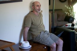 Steven Phillips photographed in his home in Farmers Branch, Texas.