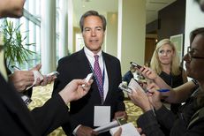 House Speaker Joe Straus holds a press briefing at the Omni Hotel, Fort Worth on June 8, 2012.