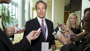 House Speaker Joe Straus holds a press briefing at the Omni Hotel, Fort Worth on June 8, 2012.