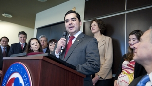 State Rep. J.M. Lozano of Kingsville officially announcing on March 8, 2012, his switch to the Republican Party.