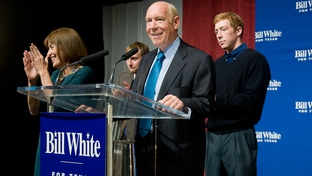 Bill White addresses supporters in Houston after losing to Gov. Rick Perry
