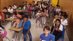 Crowded classroom in Edgewood School District, San Antonio, TX