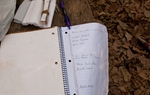 The wager sheet that lists spectators and their bets.