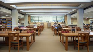 The Humanities Library at The Harry Ransom Center at The University of Texas in Austin, is open to anyone for research, provide they have a valid ID.