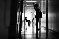 Students in between classes at Austin Community College.