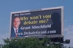 Stinchfield placed this billboard ad within 2 miles of Rep. Kenny Marchant's home.