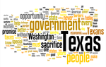 Word cloud of David Dewhurst's prepared remarks for his inauguration as Lieutenant Governor.