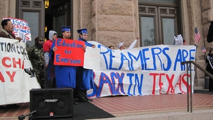 Dream Act supporters on the capitol steps