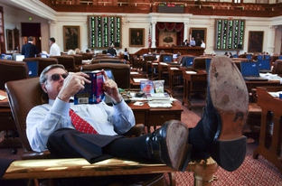 State Rep. Joe Driver, R-Garland, on the House floor.