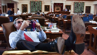 State Rep. Joe Driver, R-Garland, on the House floor.