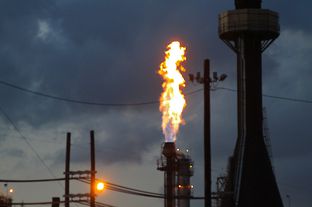 Gas flare in La Porte, Tx, March 15th, 2012