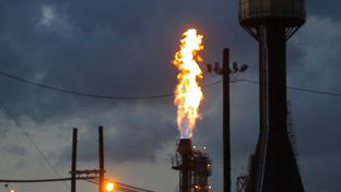 Gas flare in La Porte, Tx, March 15th, 2012