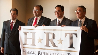 The group Hispanic Republicans of Texas at a news conference Nov. 3, 2010.