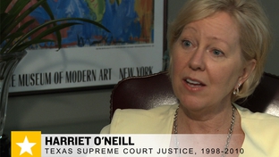 Former Texas Supreme Court Justice Harriet O'Neill sat down with the Texas Tribune in her offices on July 23, 2010.