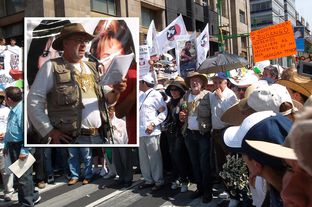 Mexican poet, Javier Sicilia, speaks before a crowd of supporters in Mexico City on May 8th, 2011.