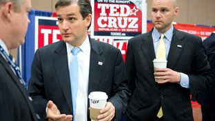 Adviser Jason Johnson (right) helped former Solicitor General Ted Cruz rise from underdog to champion in the 2012 Republican U.S. Senate primary.
