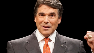 Rick Perry being interviewed by Evan Smith at Triblive in Austin