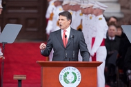 Gov. Rick Perry gives a speech at the 2011 inauguration.