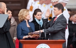 Gov. Rick Perry swears into office in 2011.