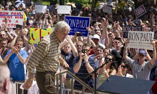 Ron Paul at a rally at the Texas Capitol on May 6, 2012.