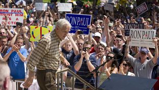 Ron Paul at a rally at the Texas Capitol on May 6, 2012.