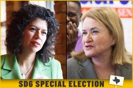 State Rep. Carol Alvarado (left), D-Houston, and Former Harris County Commissioner Sylvia Garcia are among the eight candidates vying to replace the late Sen. Mario Gallegos.