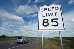 Speed limit on the new portion of SH130 will be 85MPH as the opening ceremonies for the final southern portion of SH130 toll road from Georgetown, TX north of Austin to Seguin near San Antonio.