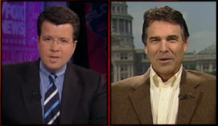 Screenshot from Neil Cavuto on Gov. Rick Perry 