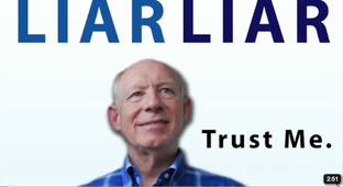 Screenshot from Perry's "Bill White, Liar Liar" ad.