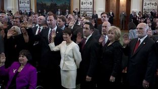 The senators of the 83rd legislative session were sworn in Jan. 8, 2013, the first day of the session.