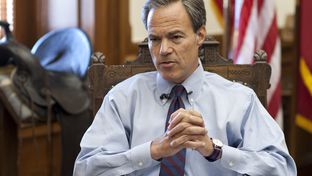 Texas House Speaker Joe Straus, R-San Antonio, ponders a reporter's question at a press briefing May 30, 2012 at the Texas Capitol.