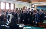Swearing in on the senate floor