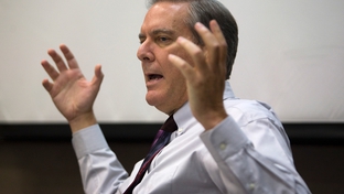 Texas Forensic Science Commission Chairman John Bradley listens to other board members during a scheduled meeting on September 17, 2010 in Dallas, Texas.  
