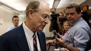 Pete Schenkkan, a lawyer representing Planned Parenthood, speaks to the press.