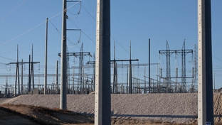 An electrical substation in Comfort, Texas.