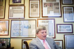 Lawyer Rusty Hardin in his Houston office on Tuesday, July 17, 2012.