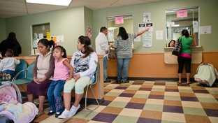 The waiting room at People's Community Clinic in Austin, TX in November 2010.