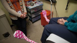 Nicole Griffis, nurse practitioner, consults with a patient at a Planned Parenthood clinic in Austin, Texas.