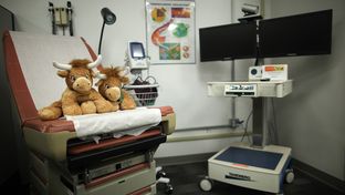 The Health IT Learning Center, located in the Norman Hackerman Building on the UT Austin campus, features a classroom and a simulated clinic to teach students the workflow of new health information exchange systems.